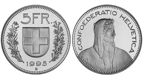 5 Franken Schweizermünze