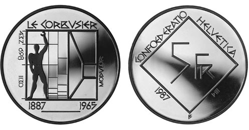 5 Franken Gedenkmünze 1987 Le Corbusier