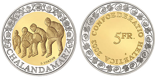 5 Franken Gedenkmünze 2003 Chalandamarz