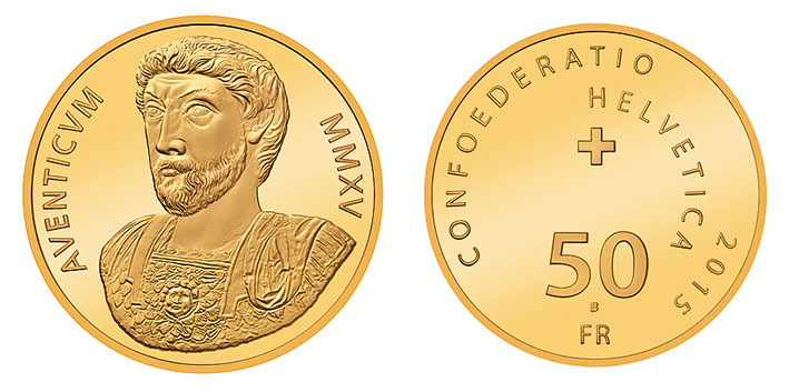 50 Franken Gedenkmünze 2015 Aventicum Gold