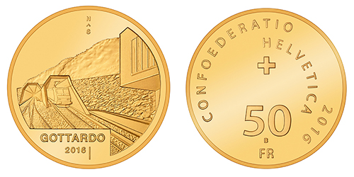 50 Franken Gotthardo Gold Gotthard