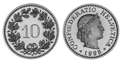 10 Rappen Schweizermünze