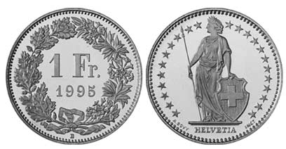 1 Franken Schweizermünze