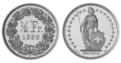 50 Rappen Schweizermünze 