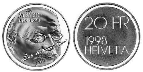20 Franken Gedenkmünze 1998 C. F. Meyer