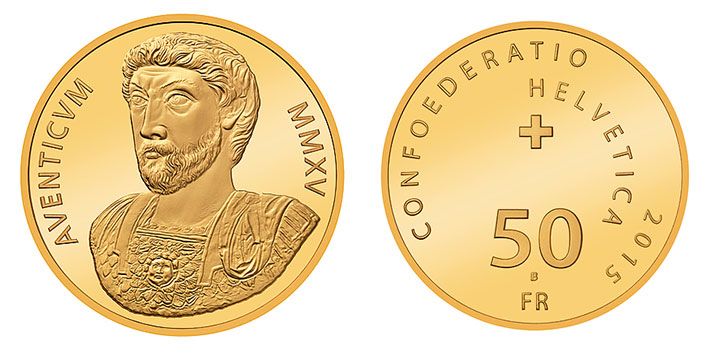 50 Franken Gedenkmünze 2015 Aventicum Gold